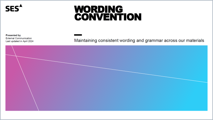 WORDING CONVENTION