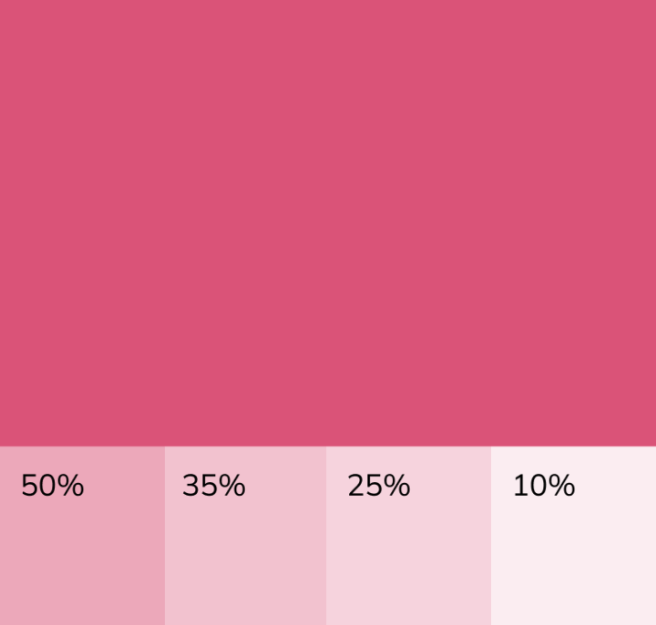 Colour swatch showing opacity 50–10%